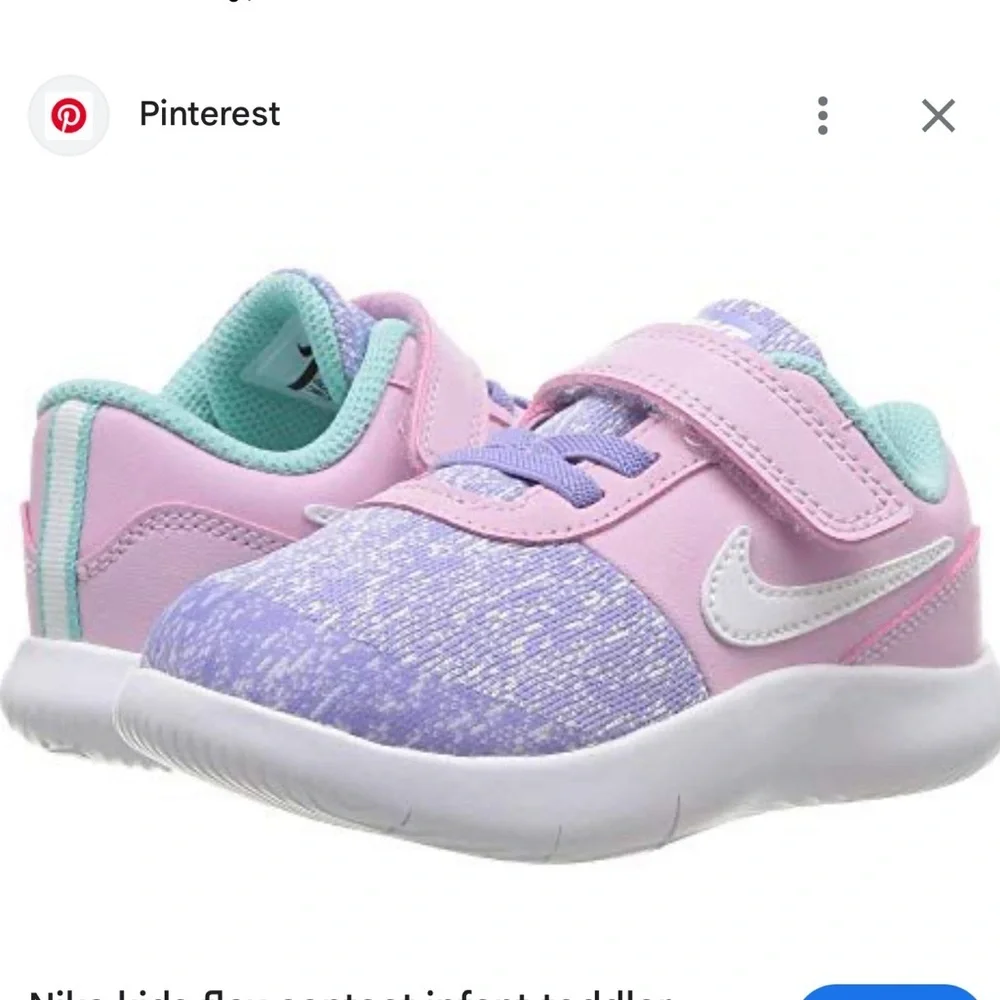 Nike pink Velcro sneakers toddler size 6